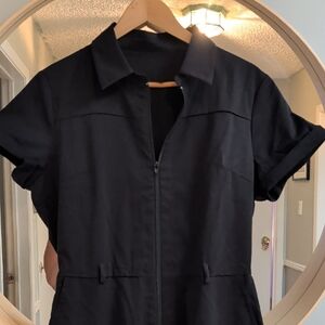 Black Short Sleeve Jumpsuit